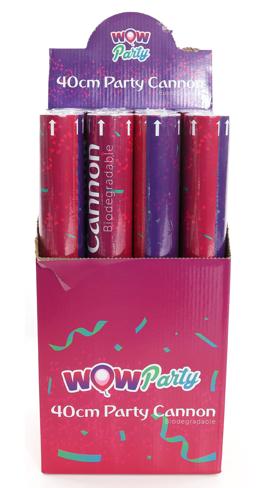 40cm Confetti Cannon with Multicolour Confetti Biodegradable