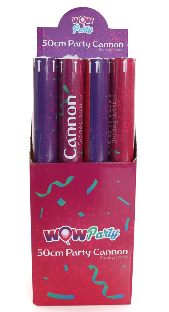 50cm Confetti Cannon with Multicolour Confetti Biodegradable
