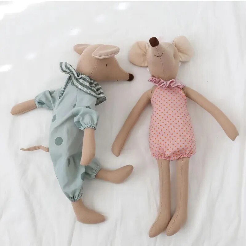 Cute Baby Mouse Plush Toys Stuffed Animal Mouse Dolls Lovely Rat With Clothes Kids Birthday Gifts Toys for Boys Girls Kids Toy