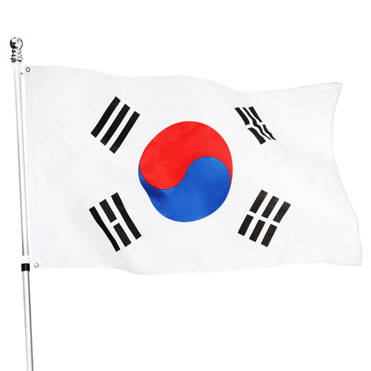 South Korea 5ft x 3ft Flag with 2 Eyelets