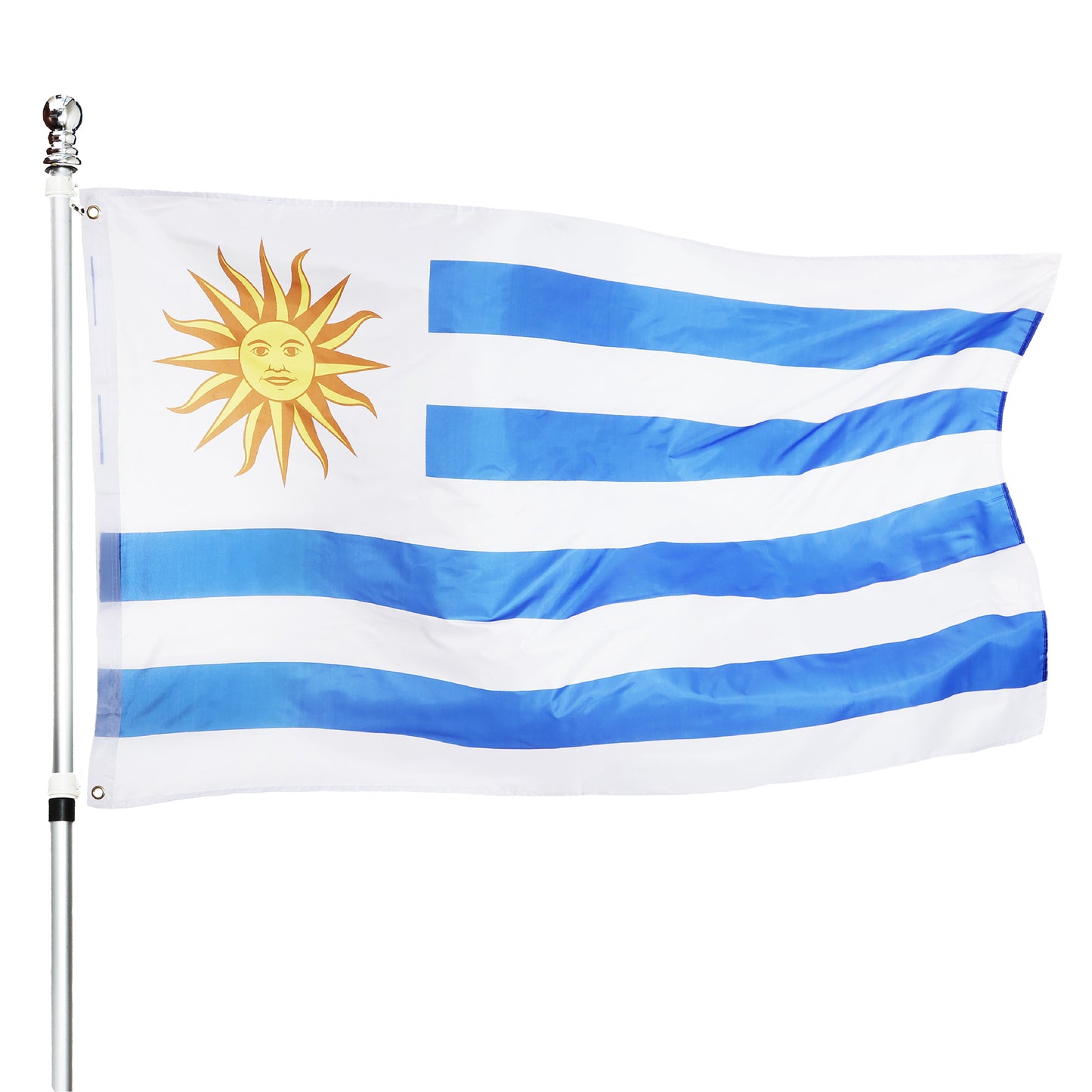 Uruguay 5ft x 3ft Flag with 2 Eyelets