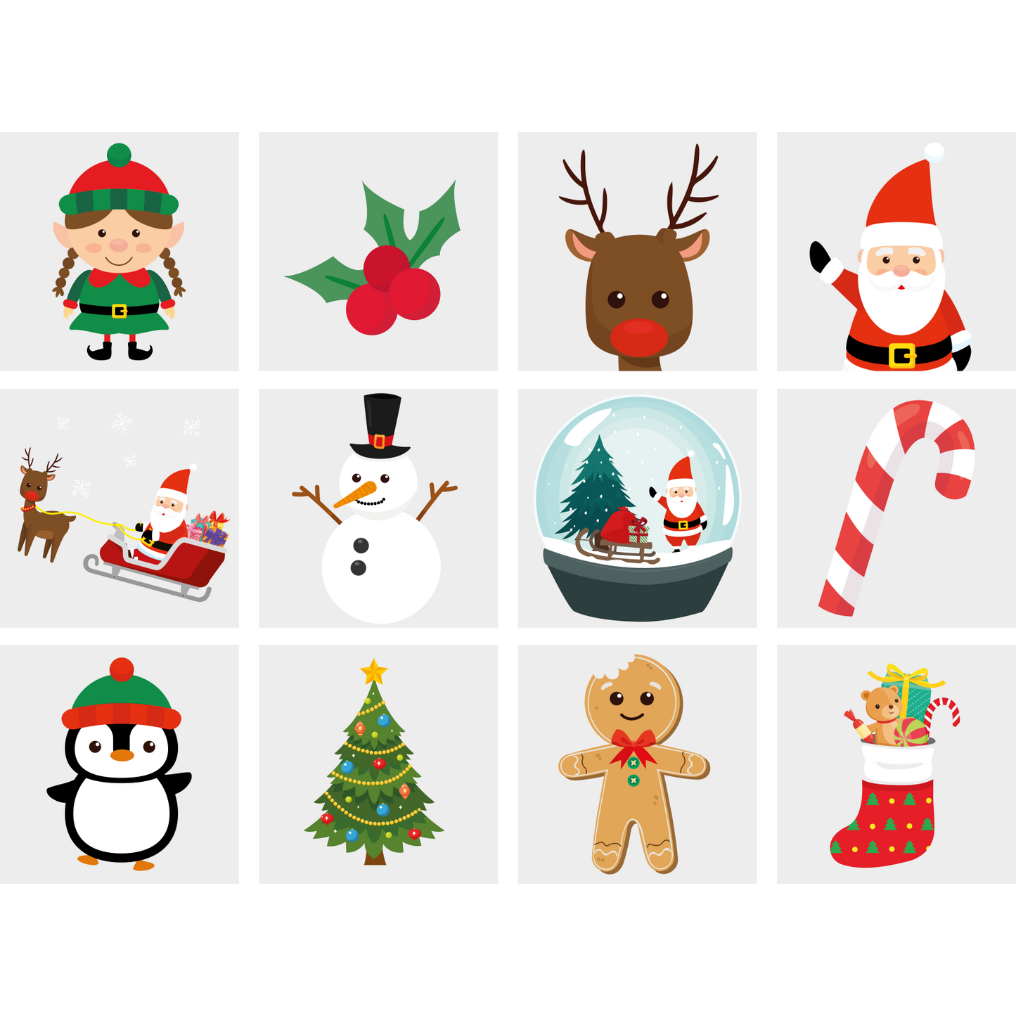 Christmas Tattoos Pack of 12