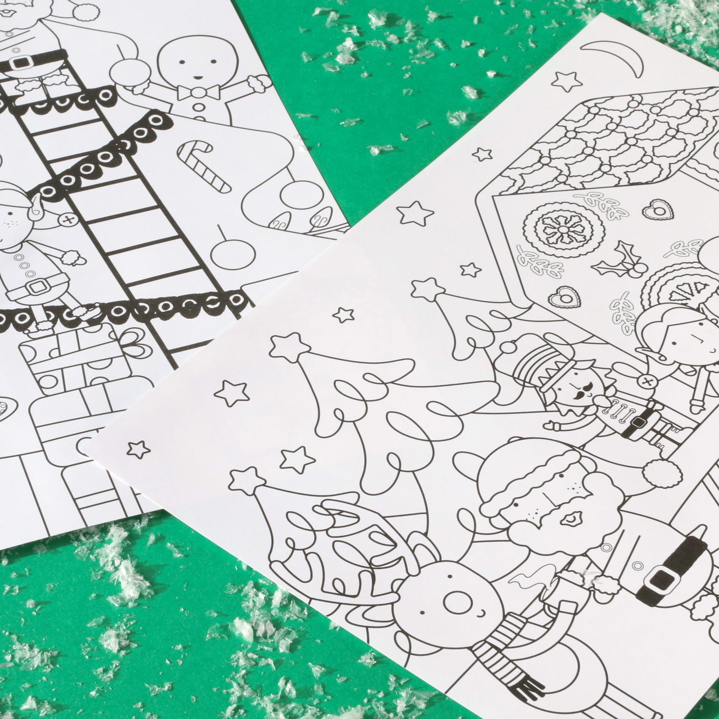 A4 CHRISTMAS COLOURING POSTERS PACK OF 2