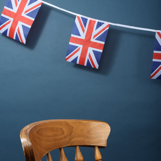 Union Jack 10 Metre Bunting with 24 Flags