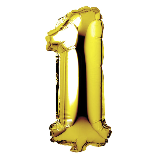 34" Giant Foil Gold Number 1 Balloon