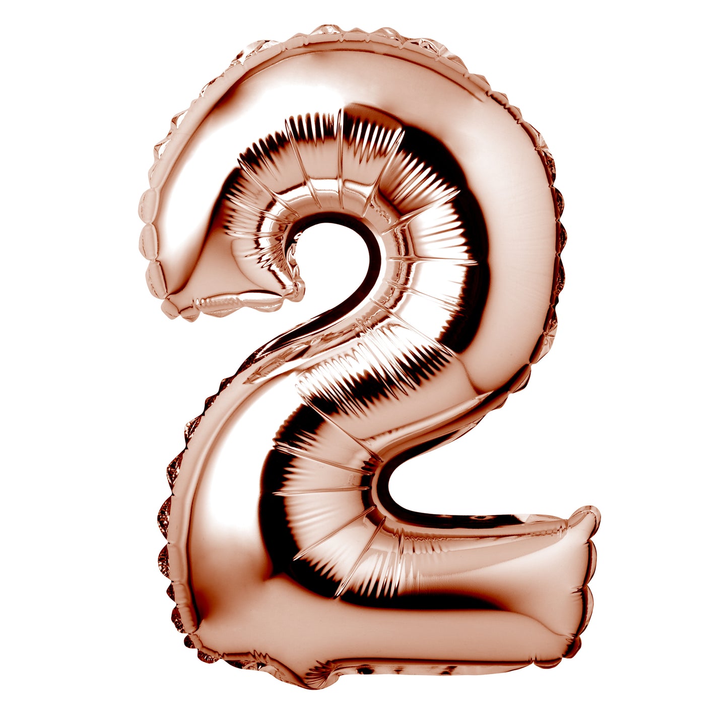34" Giant Foil Rose Gold Number 2 Balloon