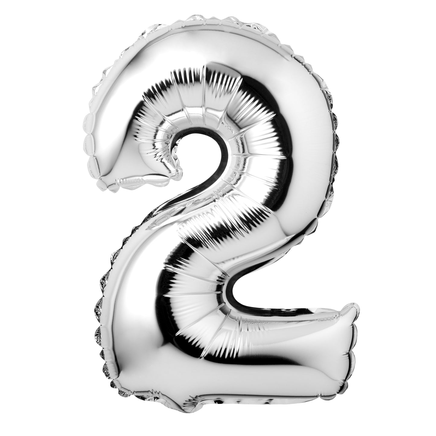 34" Giant Foil Silver Number 2 Balloon