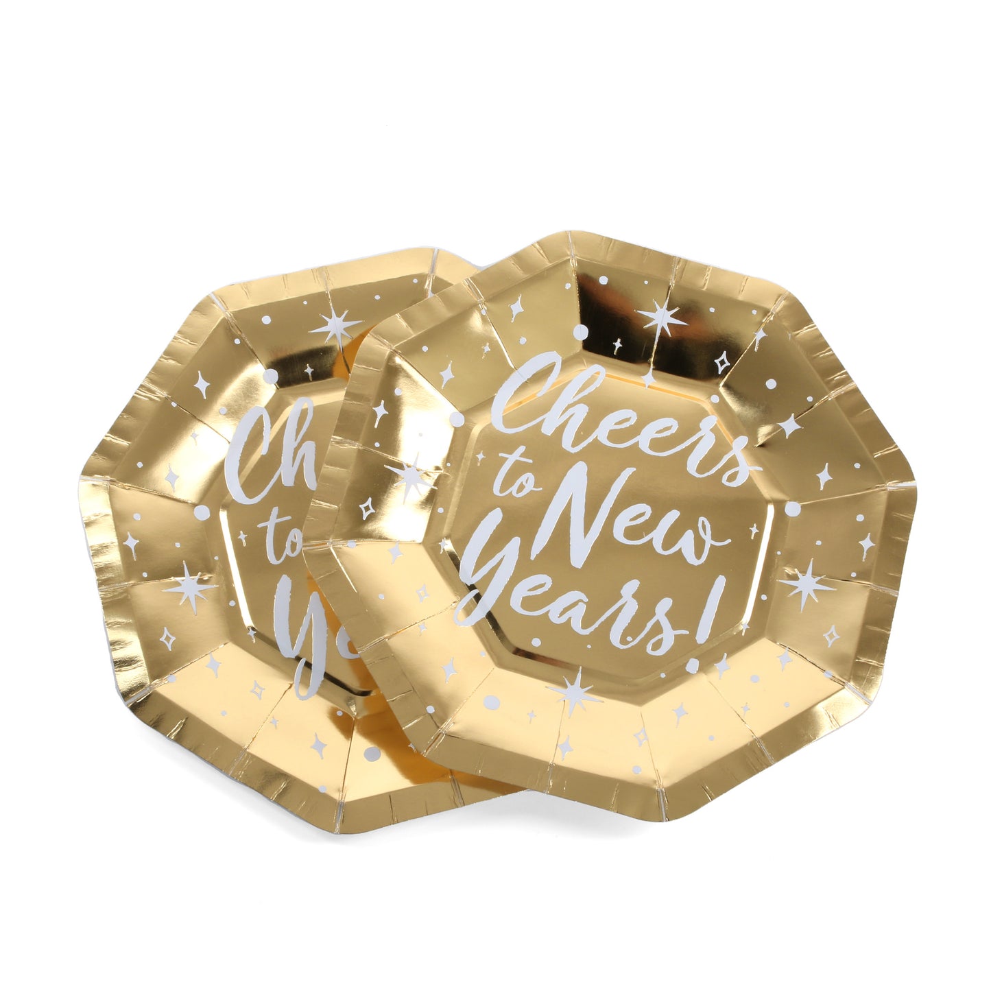 Cheers to New Year's Design 9 Inch Paper Plates Pack of 10