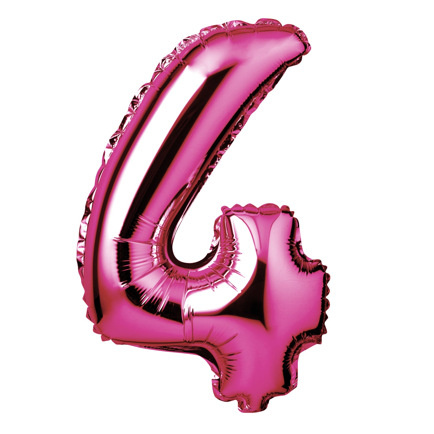 34" Giant Foil Hot Pink Number 4 Balloon