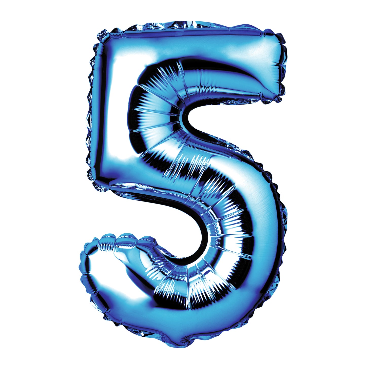 34" Giant Foil Blue Number 5 Balloon