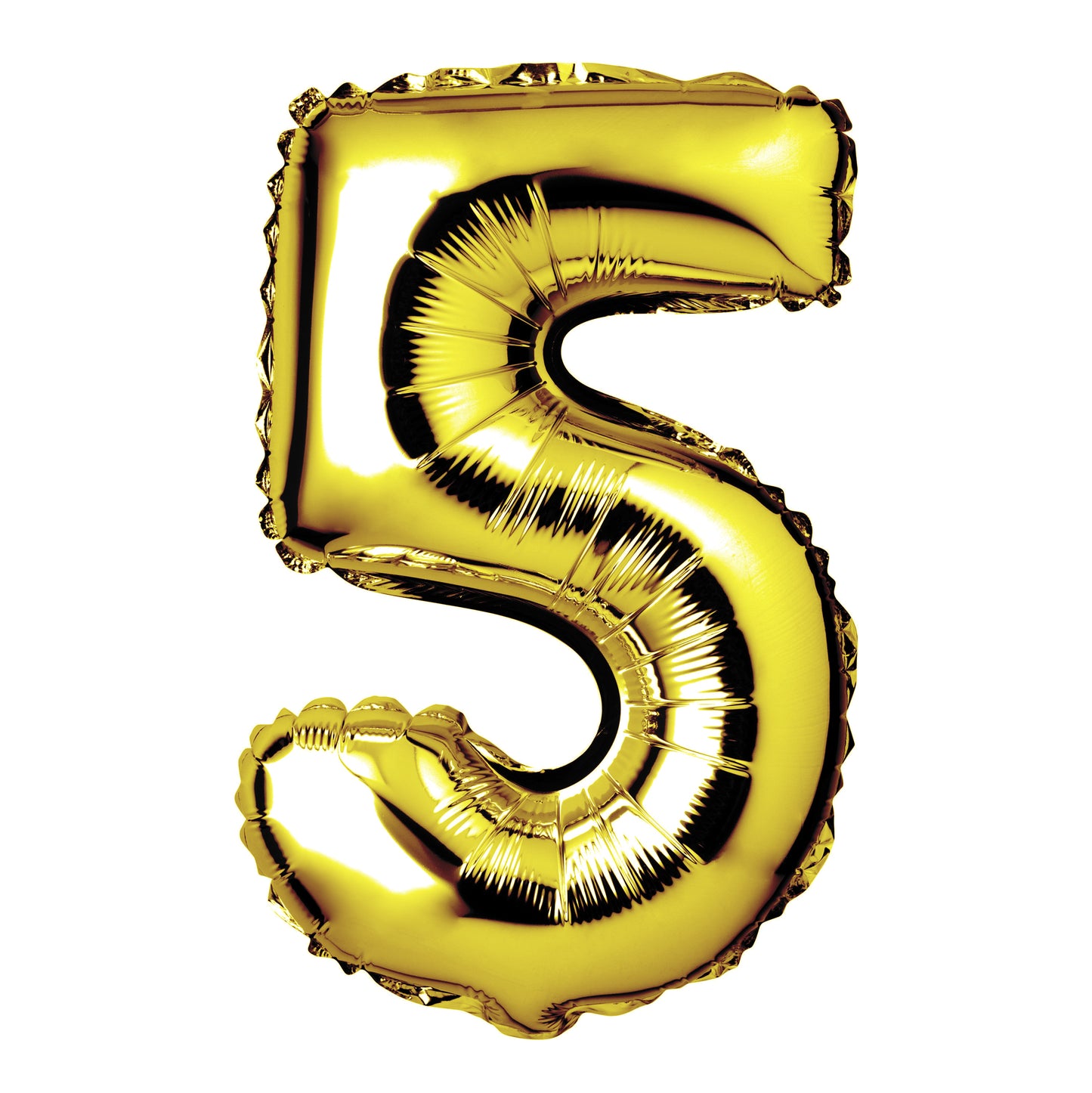 34" Giant Foil Gold Number 5 Balloon