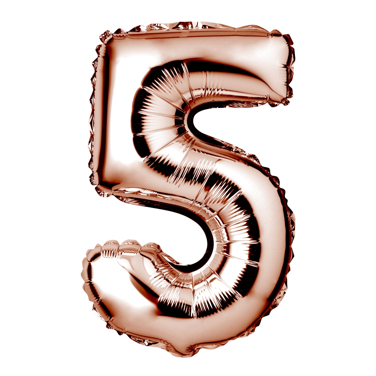 34" Giant Foil Rose Gold Number 5 Balloon