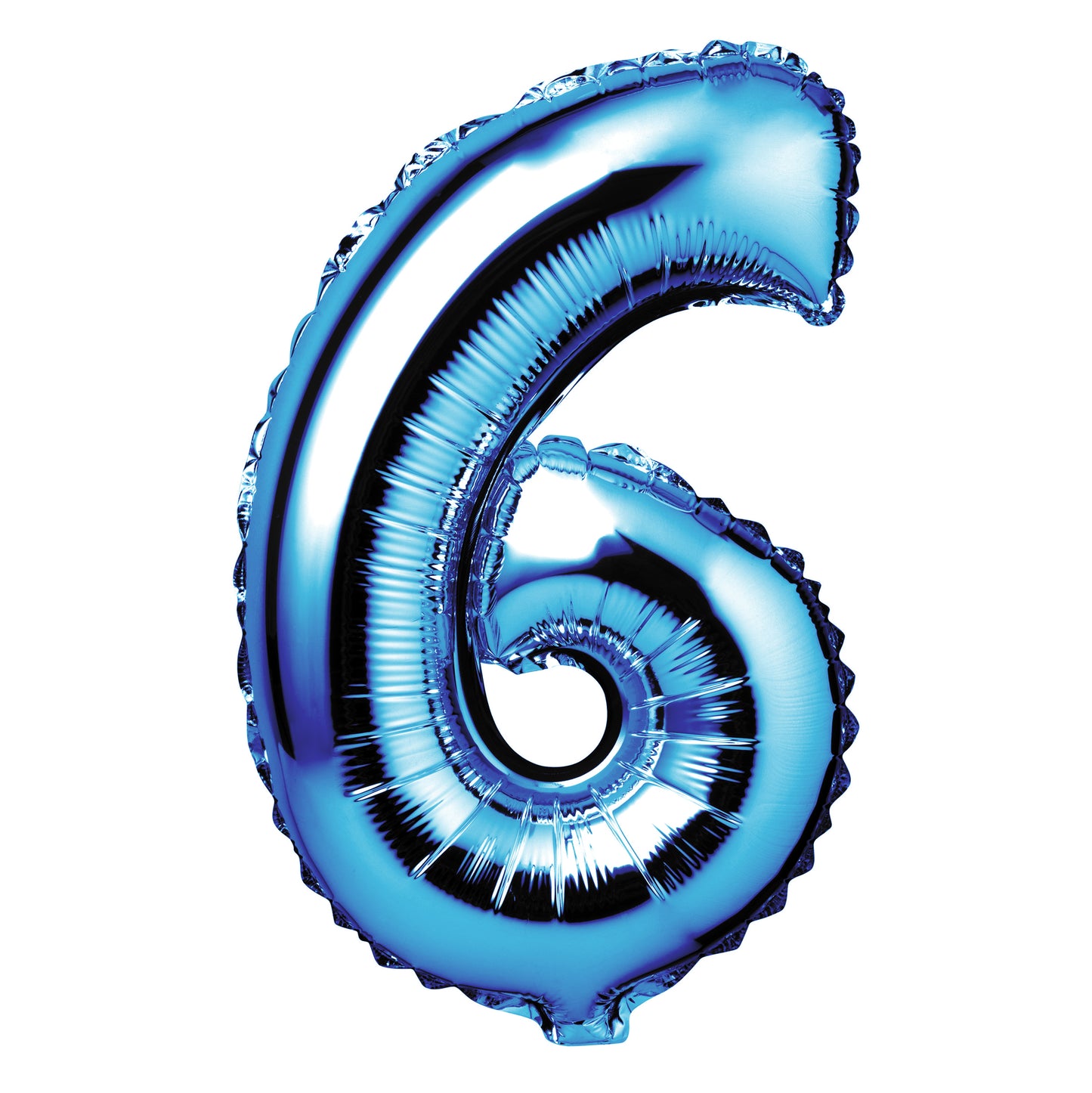 34" Giant Foil Blue Number 6 Balloon