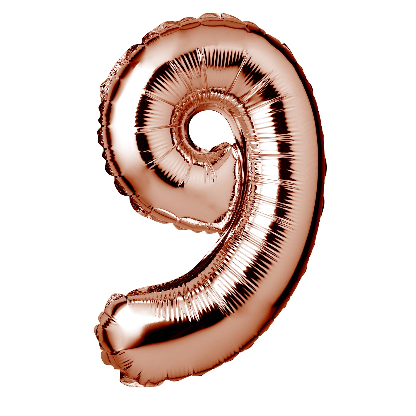34" Giant Foil Rose Gold Number 9 Balloon