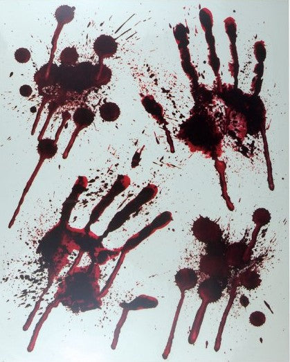 BLOOD HAND WINDOW STICKER DECORATION