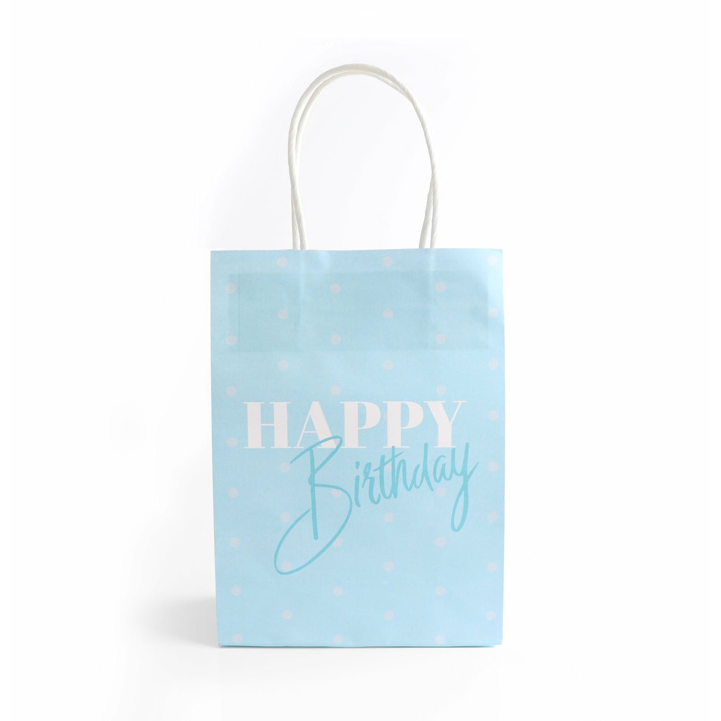 Baby Blue Happy Birthday Paper Bag with Handles