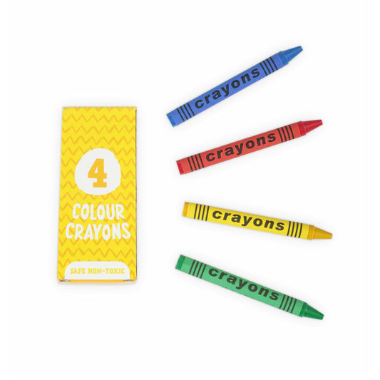 Pack of 6 Boxes of 4 Wax Crayons - 24 Crayons