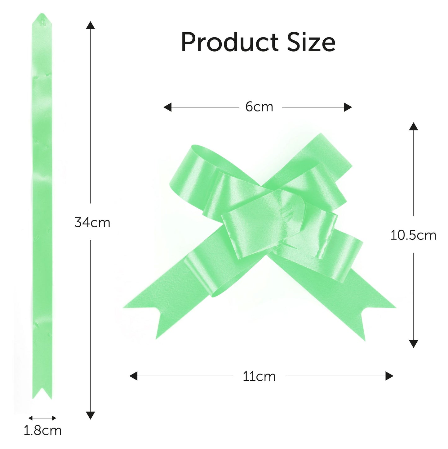 Evergreen 6cm Pull Bows in 20's