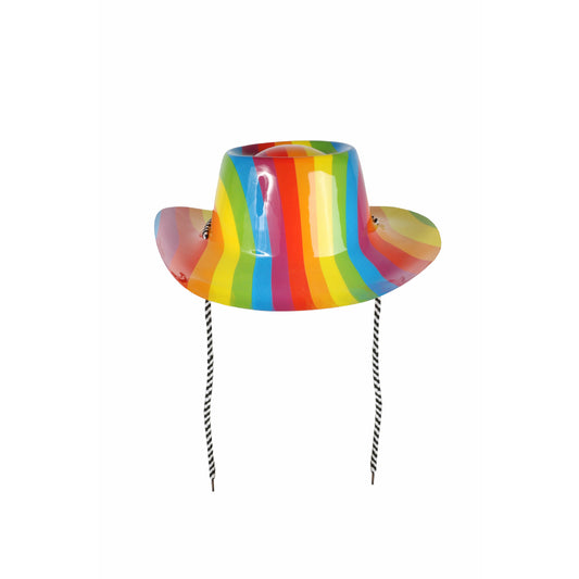 Pride Cowboy Hat Rainbow Plastic