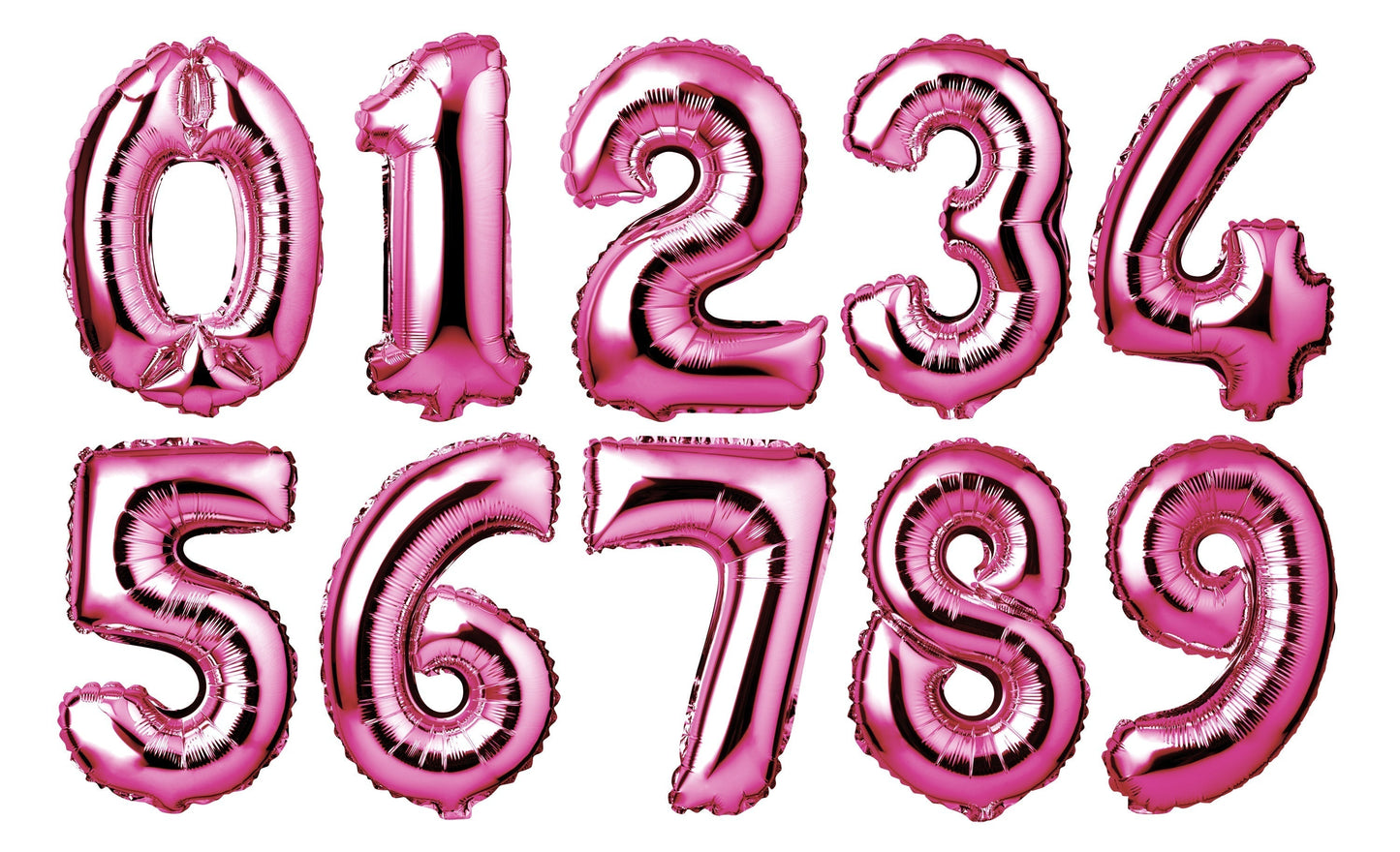 34" Giant Foil Hot Pink Number 4 Balloon