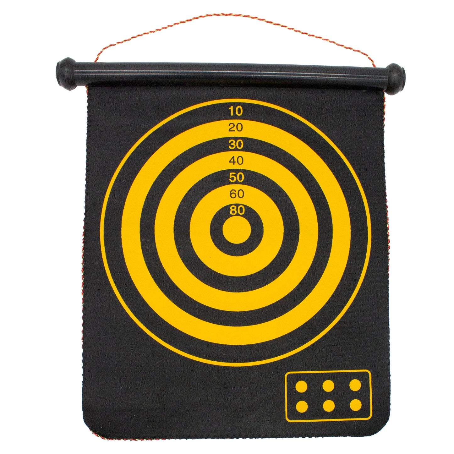 Magnetic Reversible Roll Up Dart Board with 6 Magnetic Darts