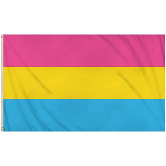 Pansexual Gay Pride LGBTQ+ 5ft x 3ft Flag with Eyelets