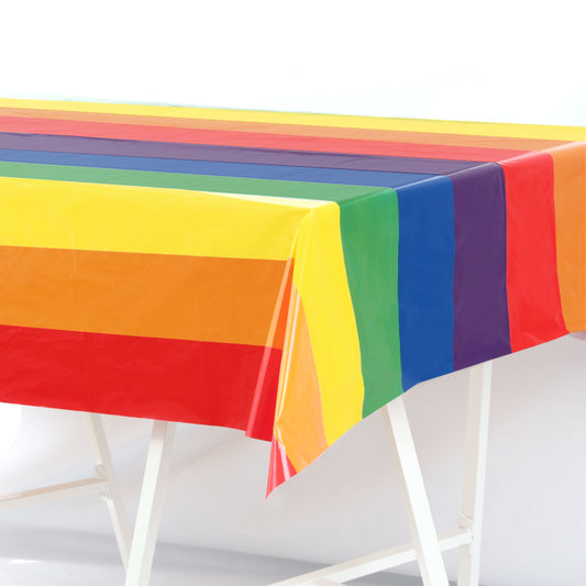 Rainbow Pride 6 Colour Plastic Tablecloth