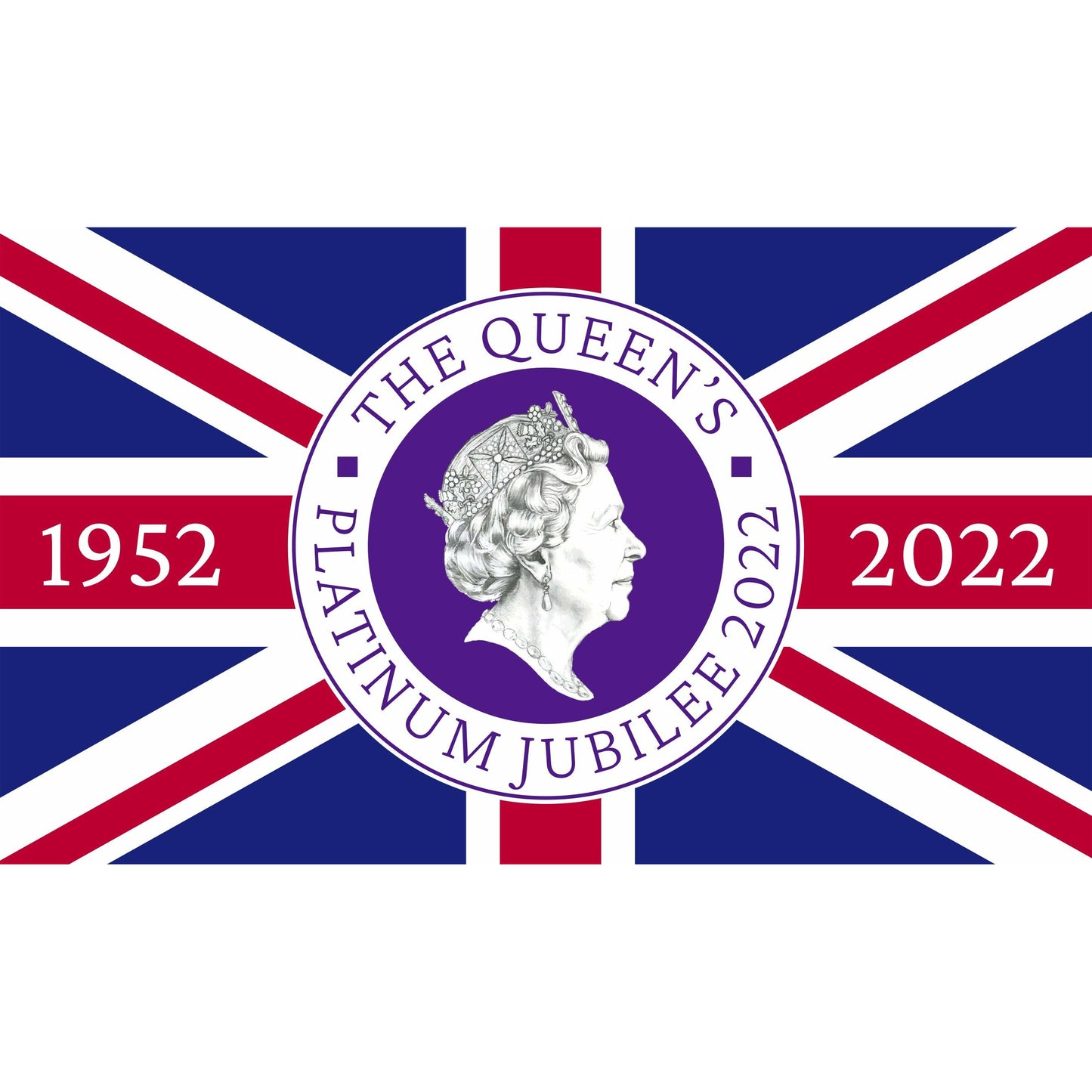 Union Jack Queen's Platinum Jubilee Flag