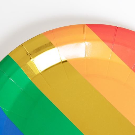 Rainbow Pride 6 Colour 9 Inch Paper Plates Pack of 10