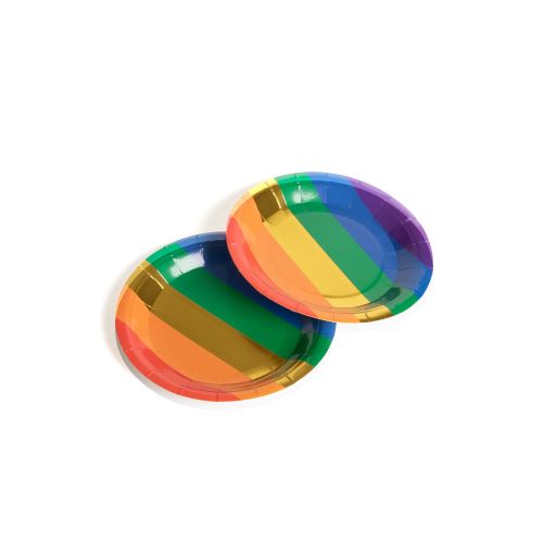Rainbow Pride 6 Colour 7 Inch Paper Plates Pack of 10