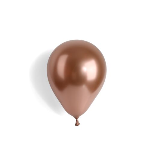 7 INCH METALLIC ROSE GOLD LATEX BALLOONS PACK OF 50