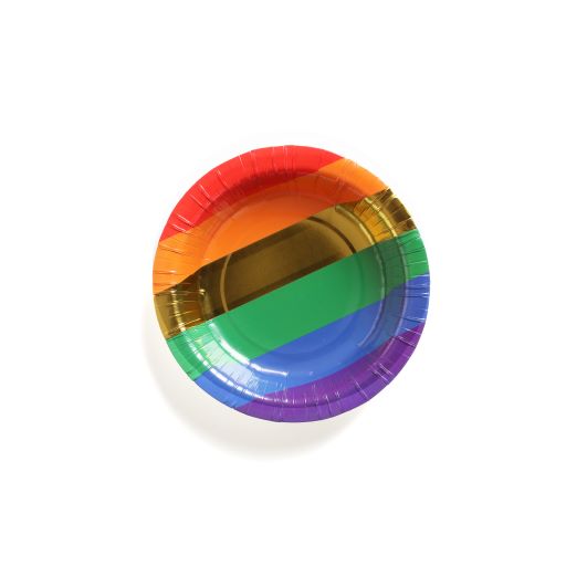 Rainbow Pride 6 Colour 7.5 Inch Paper Bowls Pack of 10