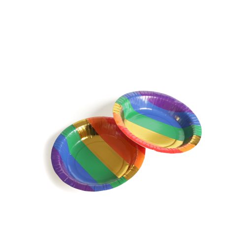 Rainbow Pride 6 Colour 7.5 Inch Paper Bowls Pack of 10