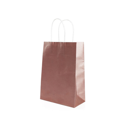 Rose Gold Paper Bag with Handles