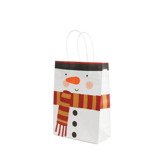 Snowman Design Paper Bag with Handles