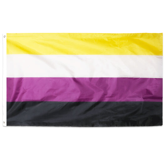 Non Binary Pride LGBTQ+ 5ft x 3ft Flag with Eyelets