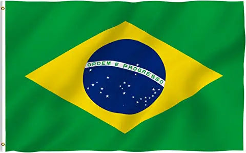 Brazil 5ft x 3ft Flag with 2 Eyelets