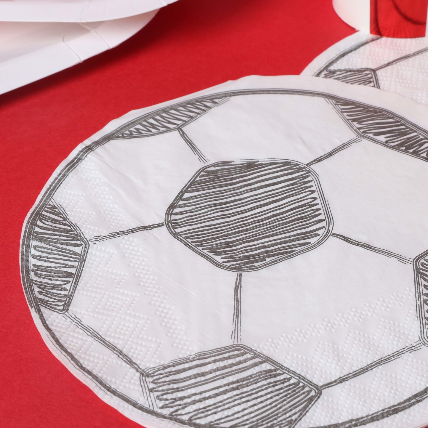 Round Football Shape and Design Paper Napkins Pack of 20