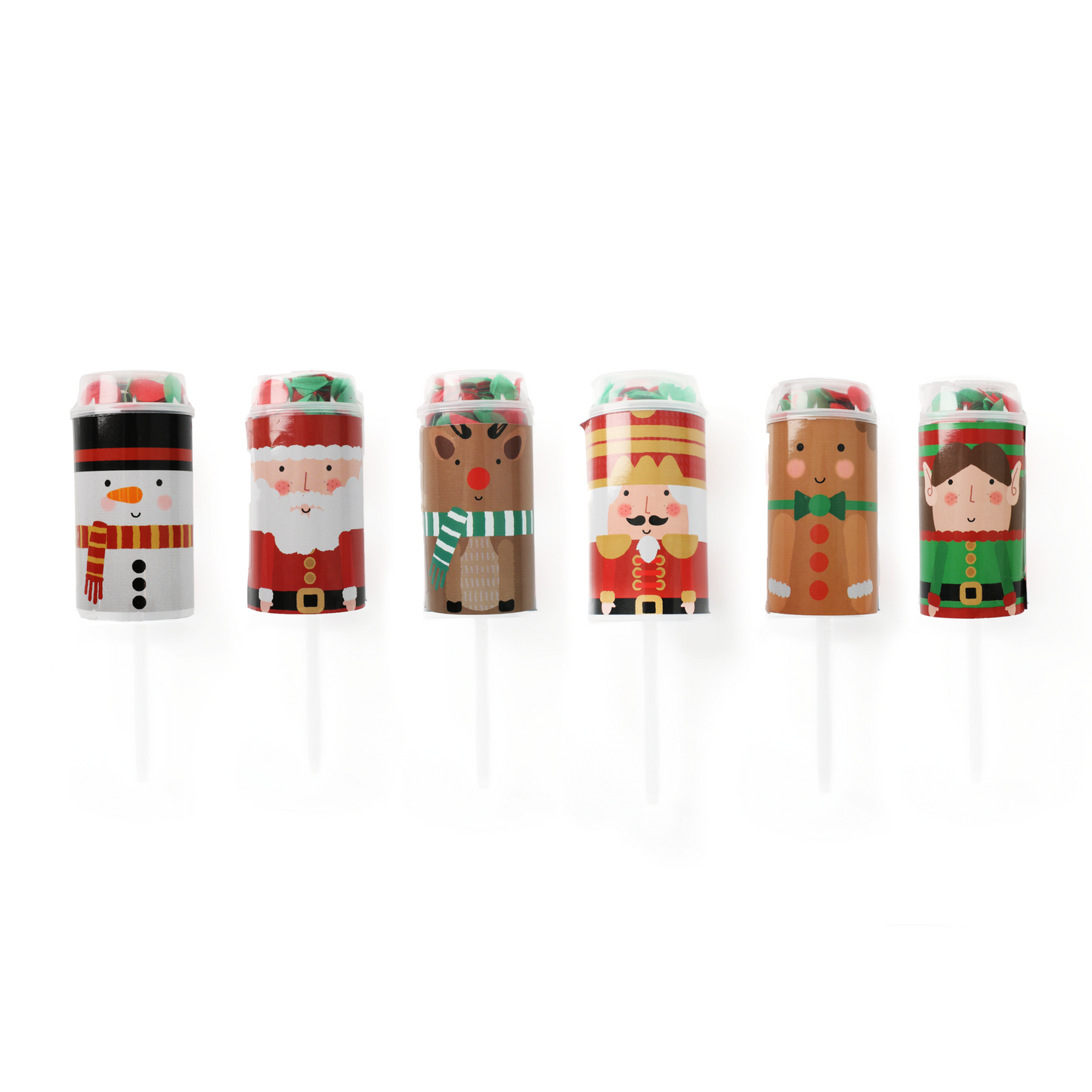 Christmas Biodegradable Confetti Poppers Pack of 6