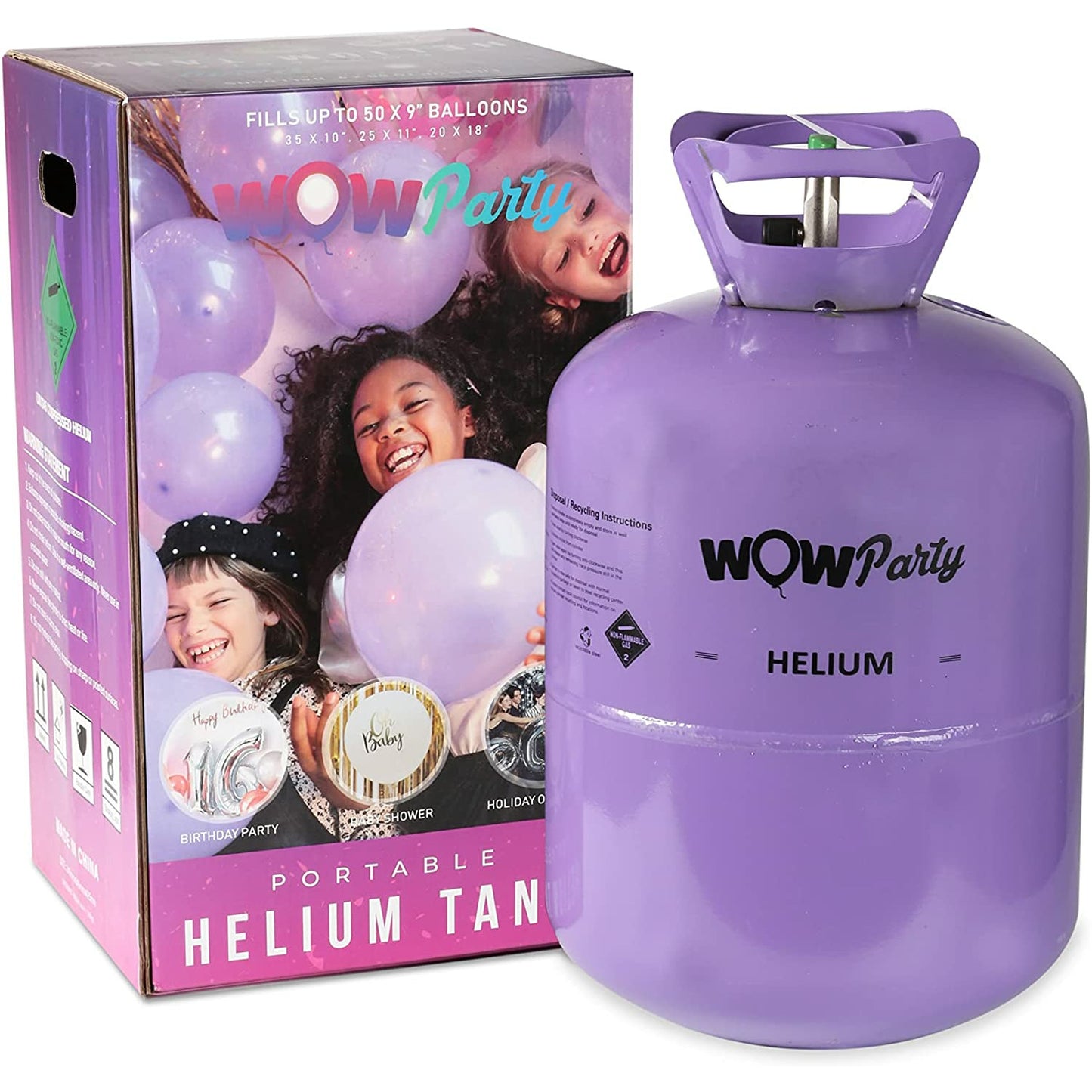 Helium Canister Tank - 50 x 9 inch Balloons