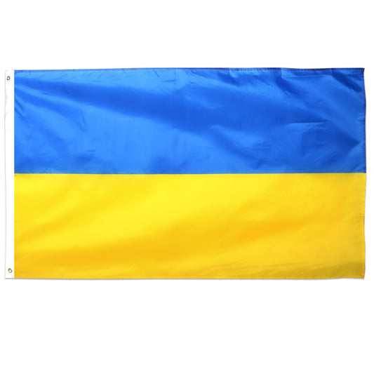 Ukraine 5ft x 3ft Flag with 2 Eyelets