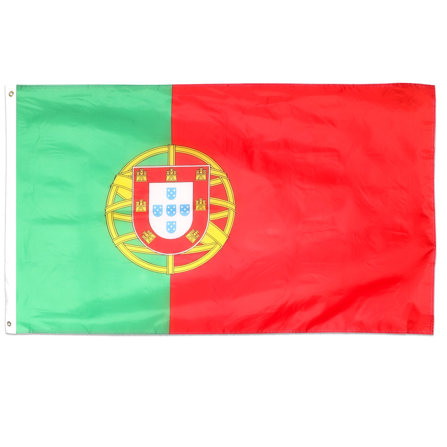 Portugal 5ft x 3ft Flag with 2 Eyelets