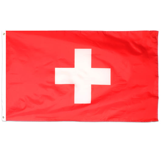 Switzerland Swiss 5ft x 3ft Flag with 2 Eyelets
