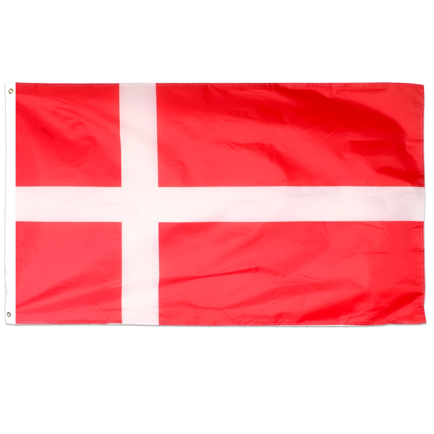 Denmark 5ft x 3ft Flag with 2 Eyelets
