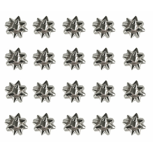 Medium Foil Bows Silver Pack 20