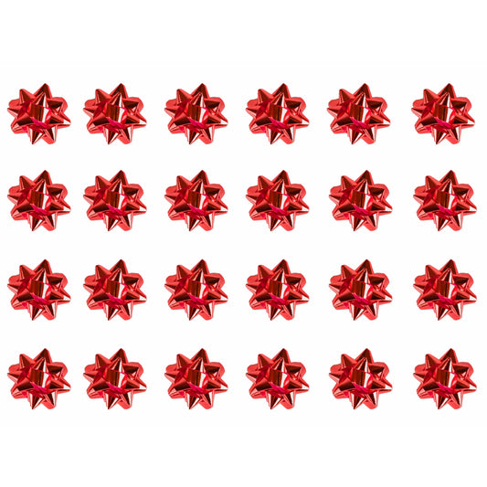 Small Foil Bows Red Pack 25