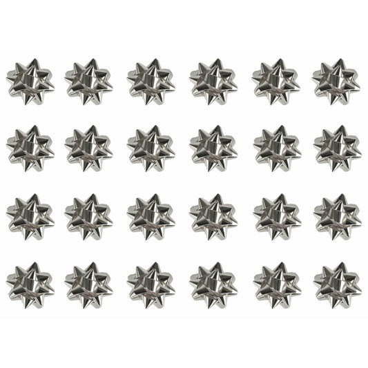 Small Foil Bows Silver Pack 25