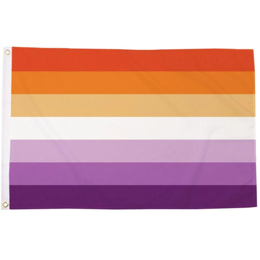 Sunset Lesbian Pride LGBTQ+ 5ft x 3ft Flag with Eyelets