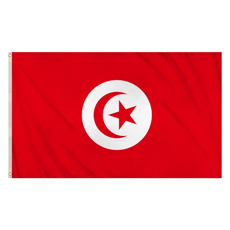 Tunisia 5ft x 3ft Flag with 2 Eyelets